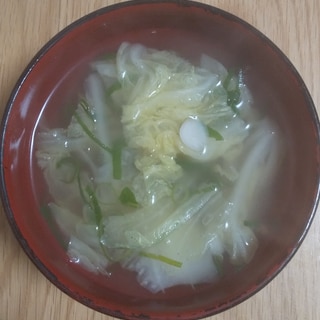 白菜と二十日大根のスープ